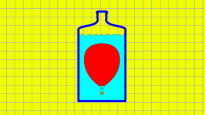 Flaschenballon Grafik