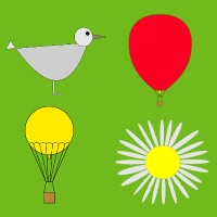 Piktogramm Naturschutz und Ballonfahren