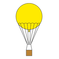 Pictogram of a gas balloon.