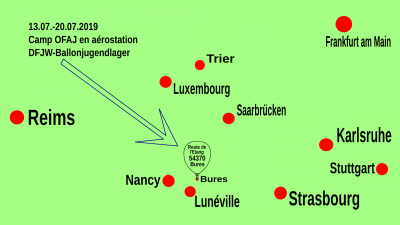 Lageplan des Ortes Bures in Europa.